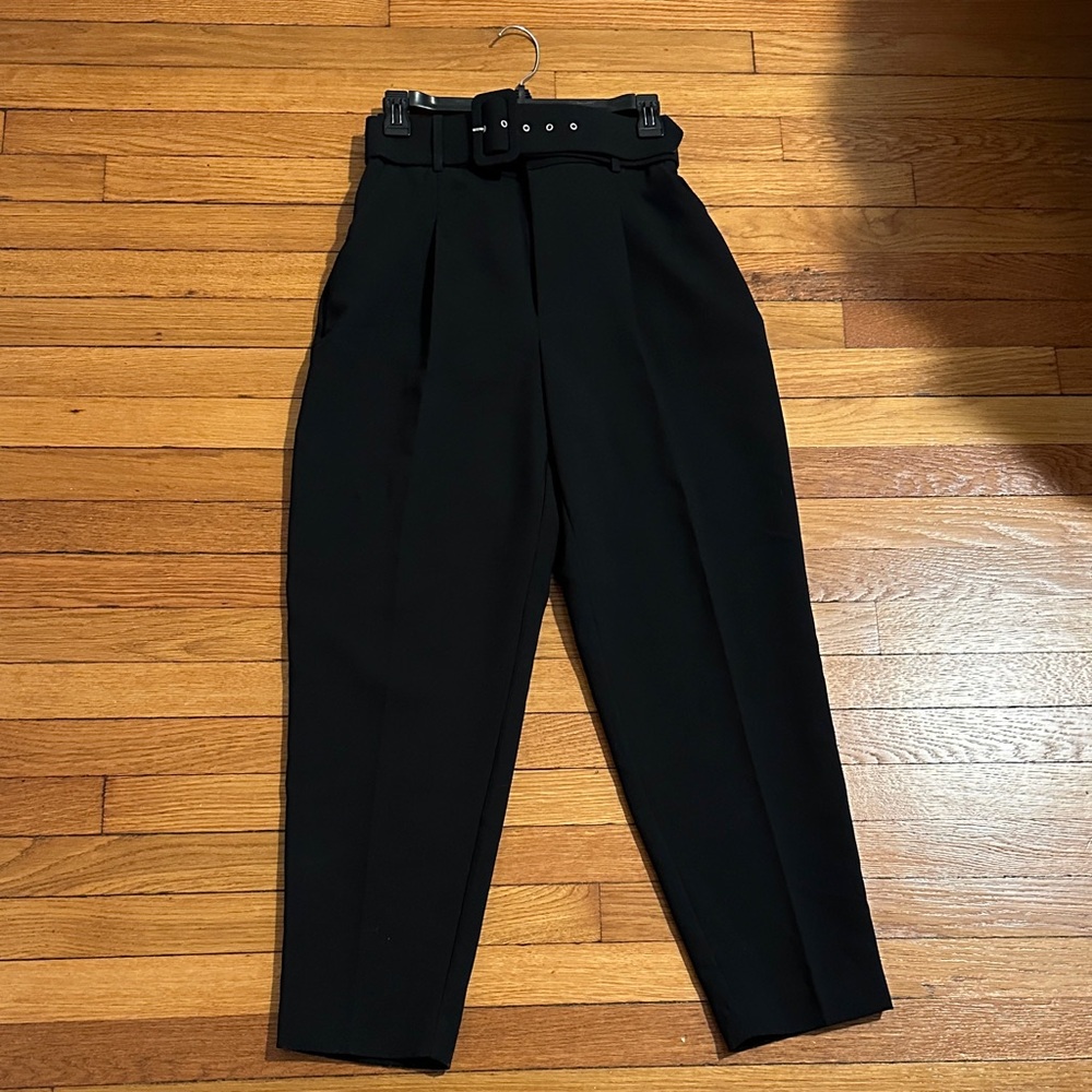 Zara Black Pleated Women's Trousers